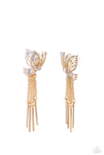 Load image into Gallery viewer, Paparazzi A Few Of My Favorite WINGS - Gold Earrings
