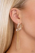 Load image into Gallery viewer, Paparazzi A Few Of My Favorite WINGS - Gold Earrings
