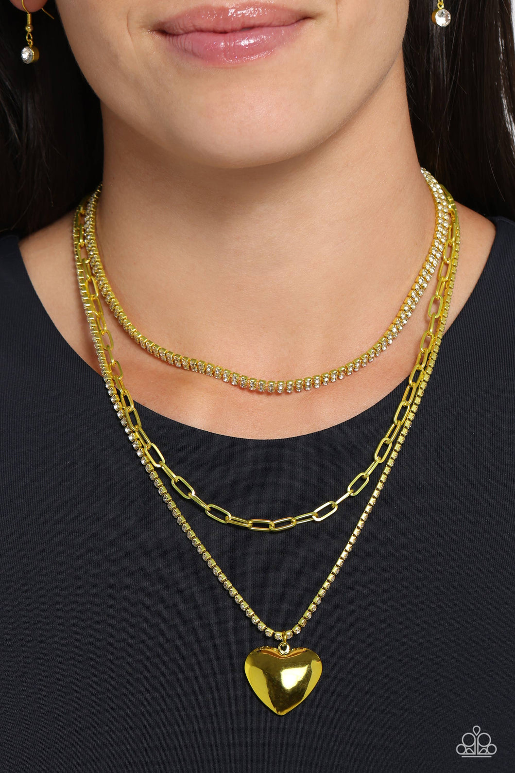 Paparazzi Caring Cascade - Yellow Necklace