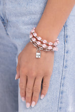 Load image into Gallery viewer, Paparazzi LOVE-Locked Legacy - Pink Bracelet
