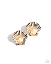 Load image into Gallery viewer, PREORDER Paparazzi Oyster Opulence - Gold Earrings
