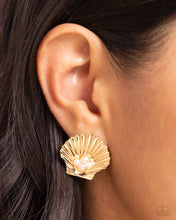 Load image into Gallery viewer, PREORDER Paparazzi Oyster Opulence - Gold Earrings
