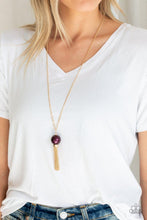 Load image into Gallery viewer, Belle Of The Ballroom - Purple And Gold Pearl Necklace - Demetra&#39;s Online Bling Boutique
