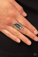 Load image into Gallery viewer, Planetary Paradise - Yellow Oversized Marquise Cut Iridescent Ring - Demetra&#39;s Bling Boutique
