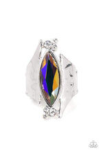 Load image into Gallery viewer, Planetary Paradise - Yellow Oversized Marquise Cut Iridescent Ring - Demetra&#39;s Bling Boutique
