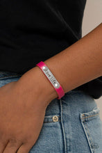 Load image into Gallery viewer, Love Life - Pink Leather Bracelet - Demetra&#39;s Bling Boutique
