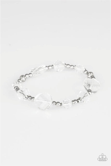 Starry - Eyed Elegance White Bracelet - Demetra's Bling Boutique