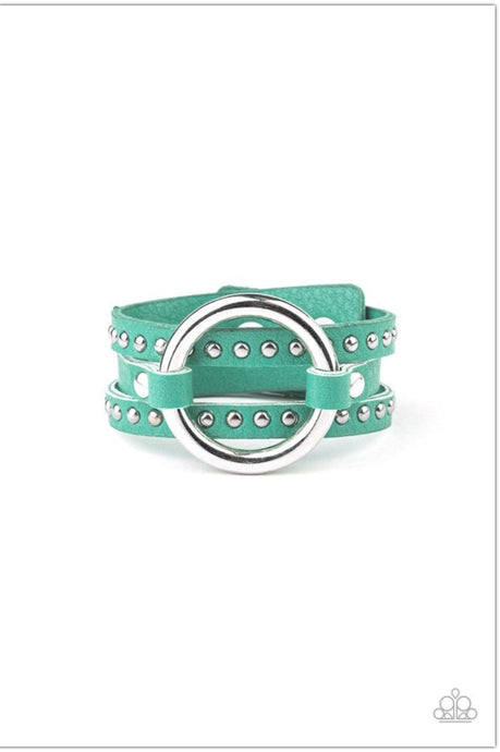 Studded Statement - Maker Green Urban Bracelet - Demetra's Bling Boutique