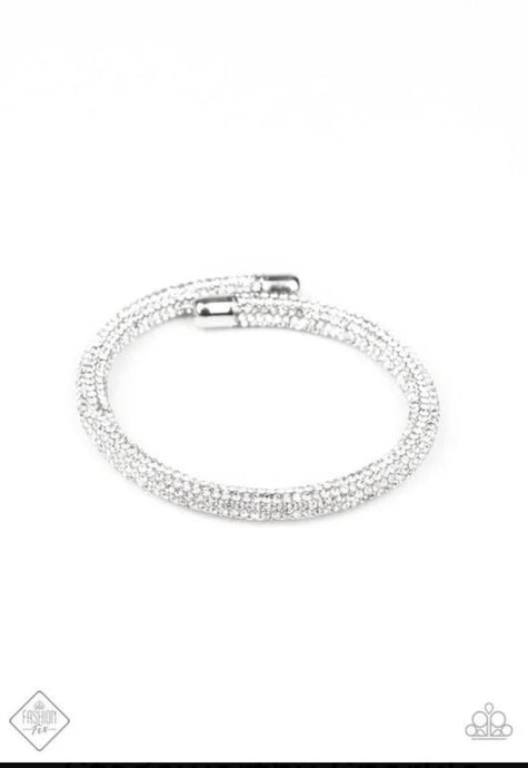 Stageworthy Sparkle White Bracelet - Demetra's Bling Boutique