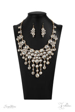 Load image into Gallery viewer, The Rosa - Clustered White Rhinestone Necklace - Demetra&#39;s Bling Boutique
