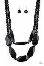 Load image into Gallery viewer, Tropical Heat Wave - Black Wooden Necklace - Demetra&#39;s Bling Boutique
