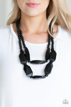 Load image into Gallery viewer, Tropical Heat Wave - Black Wooden Necklace - Demetra&#39;s Bling Boutique
