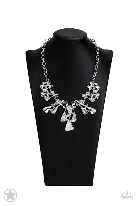 The Sands of Time - Silver Chunky Necklace - Demetra's Bling Boutique