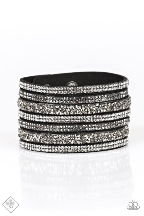 Rebellious Shine Black- Wrap Bracelet - Demetra's Bling Boutique