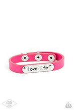 Load image into Gallery viewer, Love Life - Pink Leather Bracelet - Demetra&#39;s Bling Boutique
